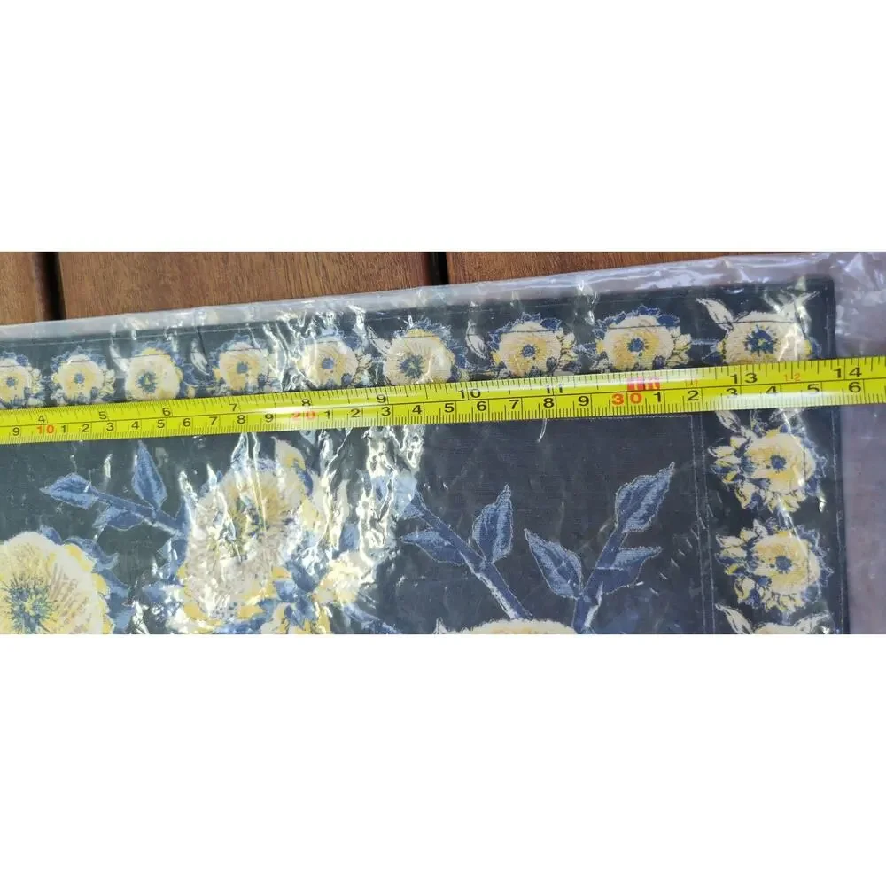 Set of 4 Mismatched April Cornell Placemats Boho Paisley Floral Cotton Linen